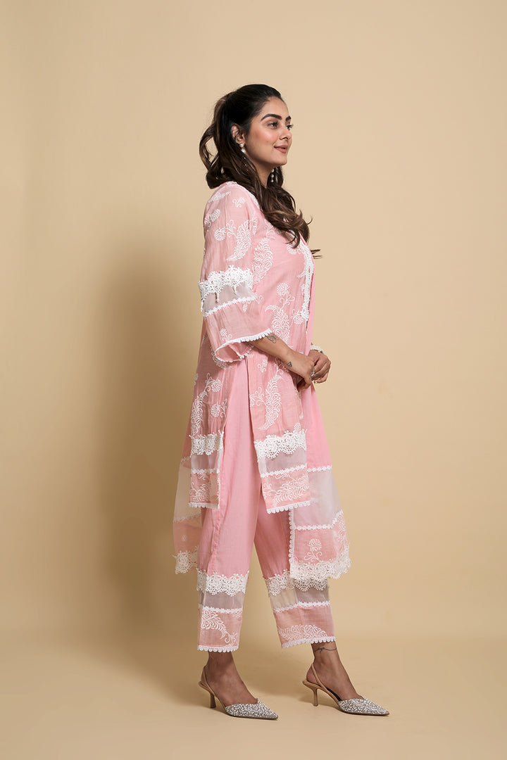GULABI KURTA SET