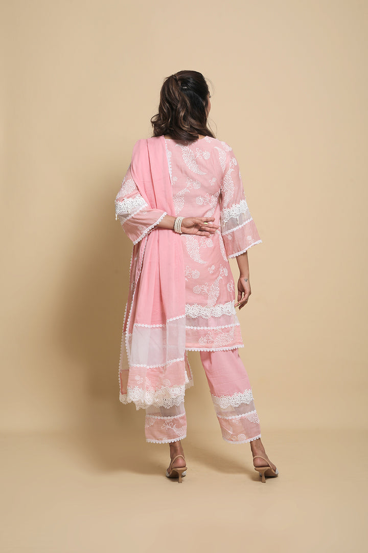 GULABI KURTA SET